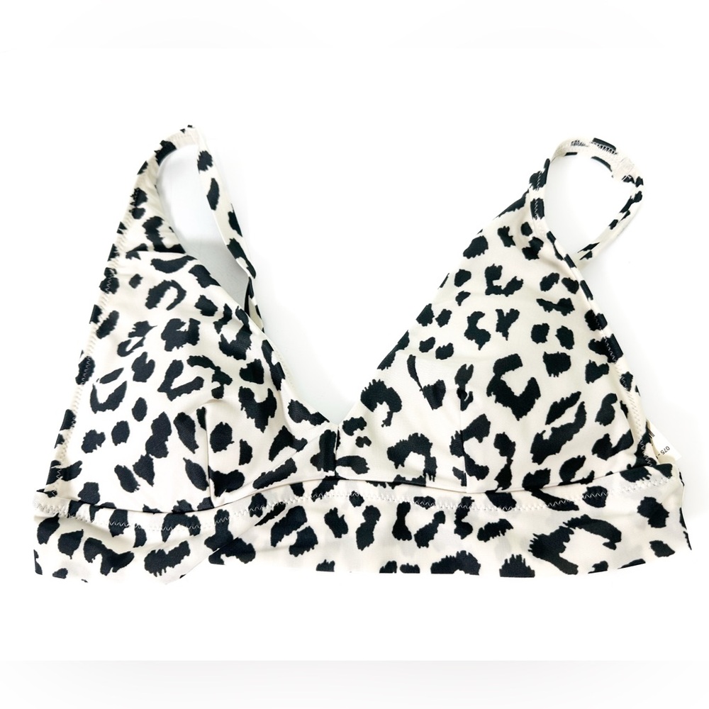 Aerie Bikini Top in Snow Leopard size Medium NWT